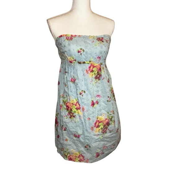 Raviya Floral Strapless Dress, sz M - Picture 1 of 6